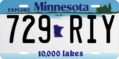 MN license plate 729RIY