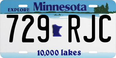 MN license plate 729RJC