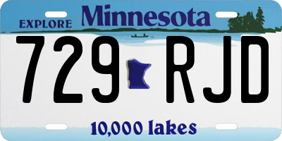 MN license plate 729RJD