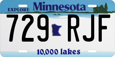 MN license plate 729RJF
