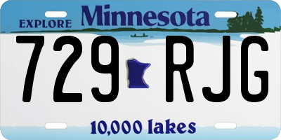 MN license plate 729RJG