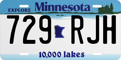 MN license plate 729RJH