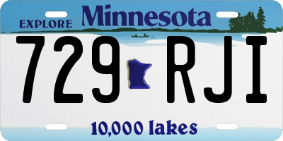 MN license plate 729RJI
