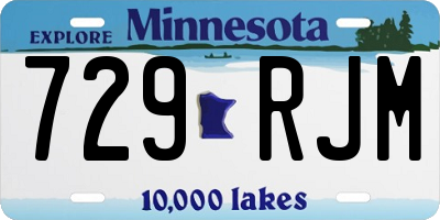 MN license plate 729RJM