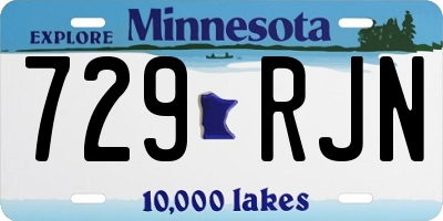 MN license plate 729RJN
