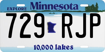MN license plate 729RJP