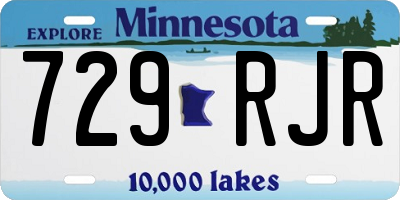 MN license plate 729RJR