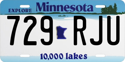 MN license plate 729RJU