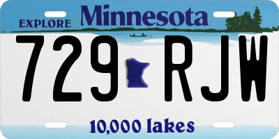 MN license plate 729RJW