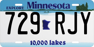 MN license plate 729RJY