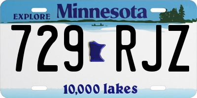 MN license plate 729RJZ