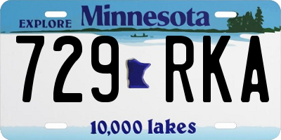 MN license plate 729RKA
