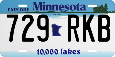 MN license plate 729RKB
