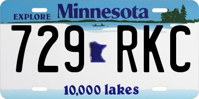 MN license plate 729RKC