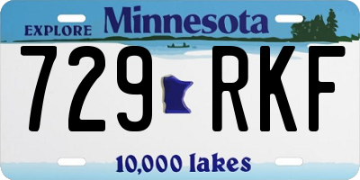 MN license plate 729RKF