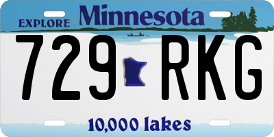 MN license plate 729RKG