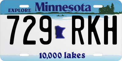 MN license plate 729RKH