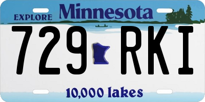 MN license plate 729RKI