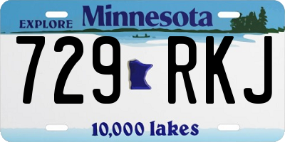 MN license plate 729RKJ