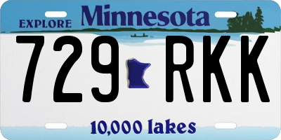MN license plate 729RKK