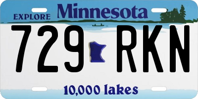 MN license plate 729RKN