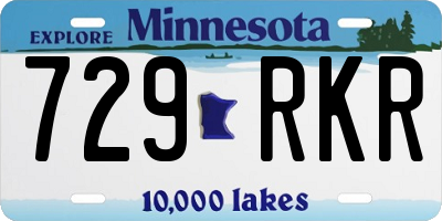 MN license plate 729RKR