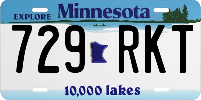 MN license plate 729RKT