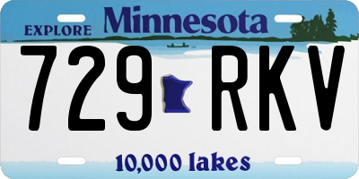 MN license plate 729RKV