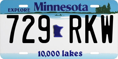 MN license plate 729RKW