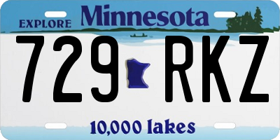 MN license plate 729RKZ