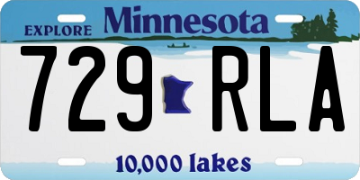 MN license plate 729RLA
