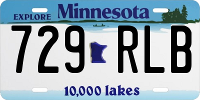 MN license plate 729RLB