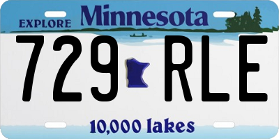 MN license plate 729RLE