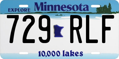 MN license plate 729RLF