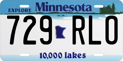MN license plate 729RLO