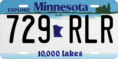 MN license plate 729RLR