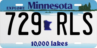 MN license plate 729RLS
