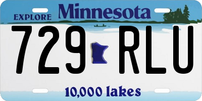 MN license plate 729RLU