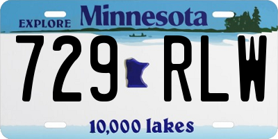 MN license plate 729RLW