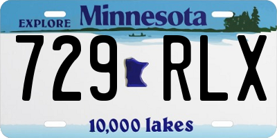 MN license plate 729RLX