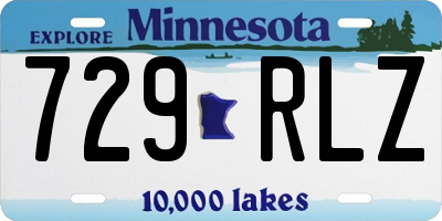 MN license plate 729RLZ