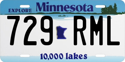 MN license plate 729RML
