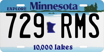 MN license plate 729RMS
