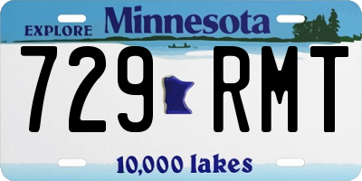MN license plate 729RMT