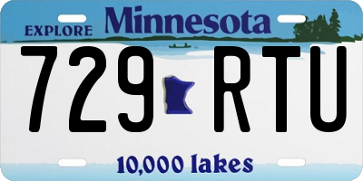 MN license plate 729RTU