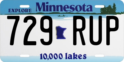 MN license plate 729RUP