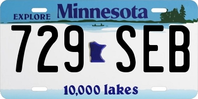 MN license plate 729SEB