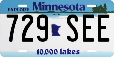 MN license plate 729SEE