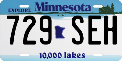 MN license plate 729SEH