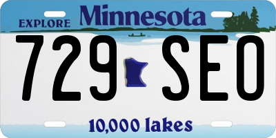 MN license plate 729SEO